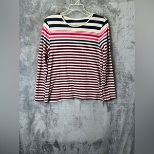 Croft & Barrow Multicolor Striped Long Sleeve Top